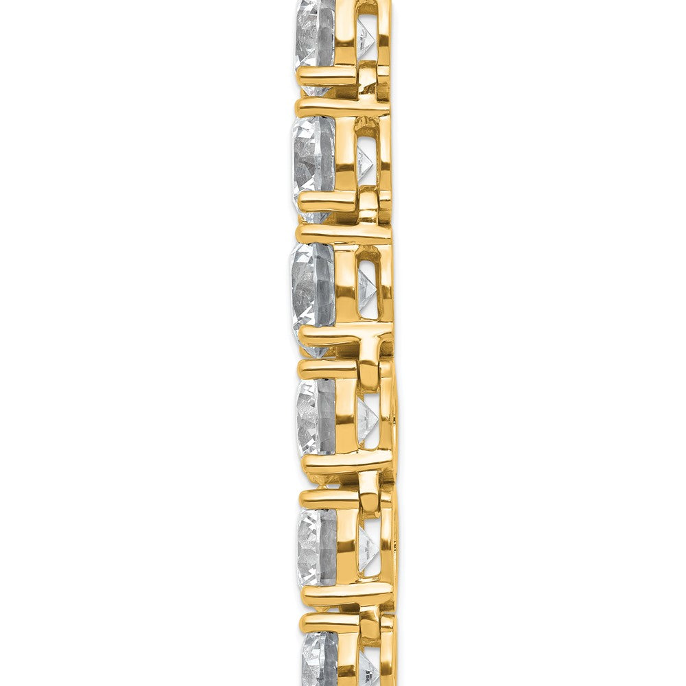 14k 72 3/8ct Lab Grown Diamond VS+ F+ 20in Graduated Tennis Necklace