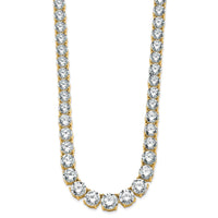 14k 72 3/8ct Lab Grown Diamond VS+ F+ 20in Graduated Tennis Necklace