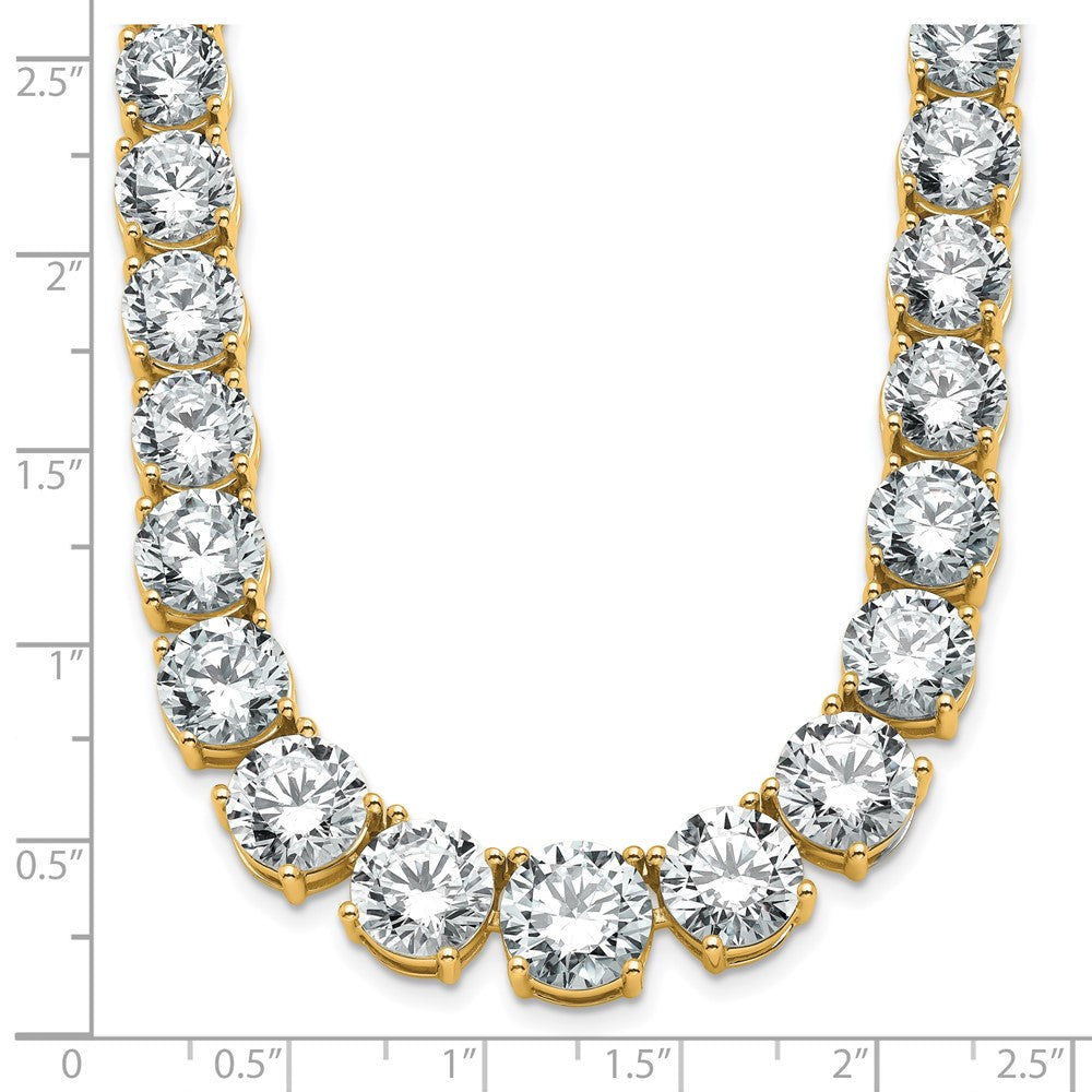 14k 72 3/8ct Lab Grown Diamond VS+ F+ 20in Graduated Tennis Necklace