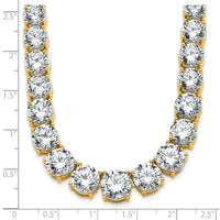 14k 72 3/8ct Lab Grown Diamond VS+ F+ 20in Graduated Tennis Necklace