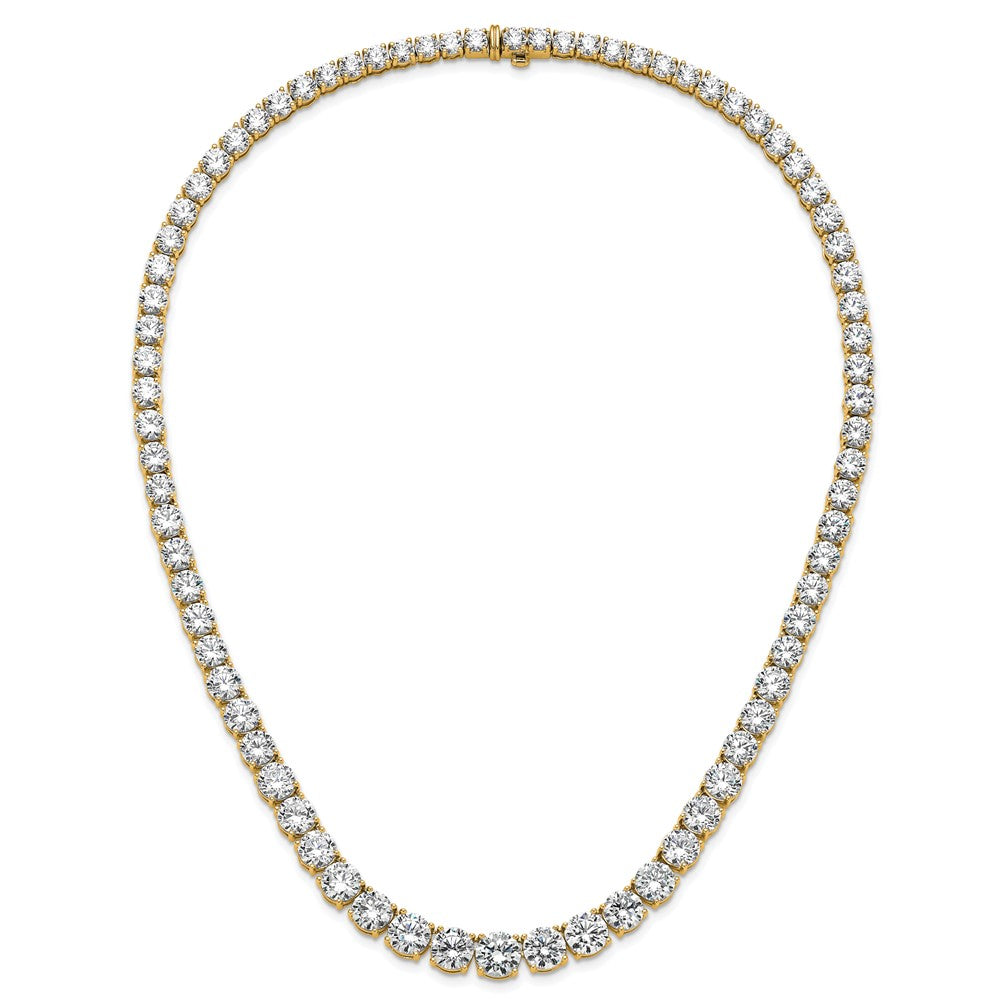 14k 72 3/8ct Lab Grown Diamond VS+ F+ 20in Graduated Tennis Necklace