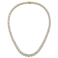 14k 72 3/8ct Lab Grown Diamond VS+ F+ 20in Graduated Tennis Necklace