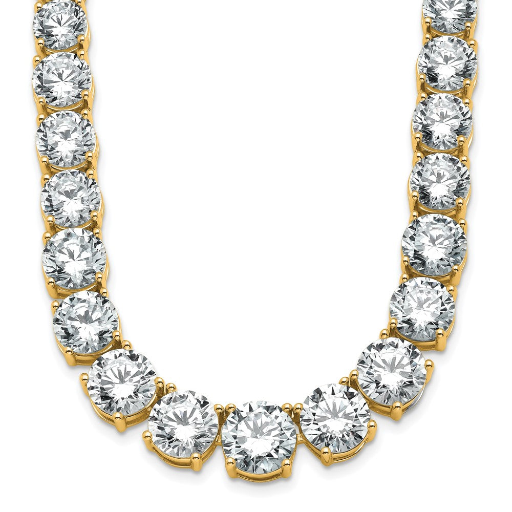 14k 72 3/8ct Lab Grown Diamond VS+ F+ 20in Graduated Tennis Necklace