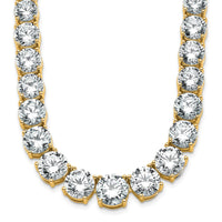 14k 72 3/8ct Lab Grown Diamond VS+ F+ 20in Graduated Tennis Necklace