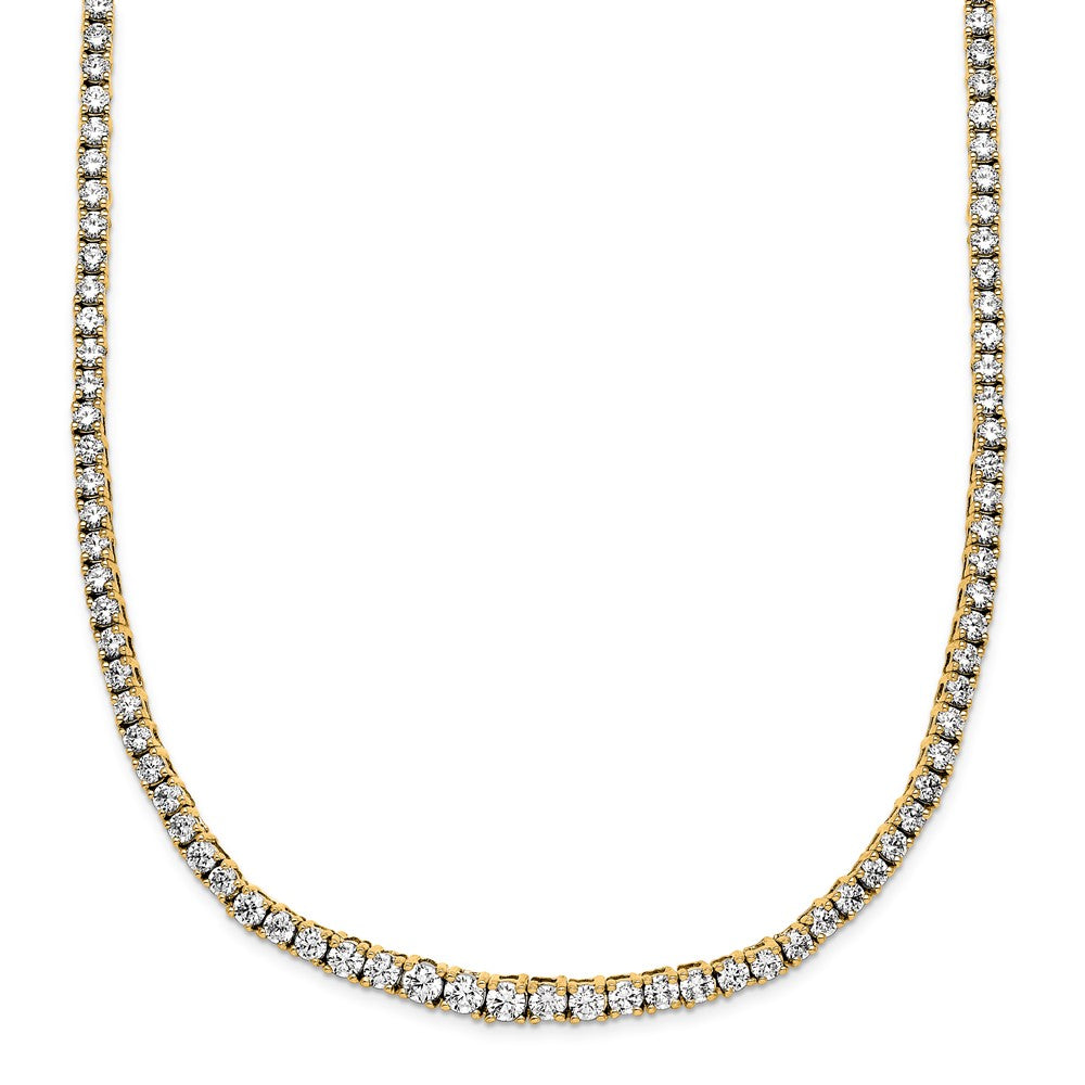 14k 5ct Lab Grown Diamond VS/SI+ G+ 16in Graduated Tennis Necklace