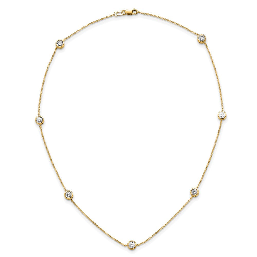 14k 1 3/4ct Lab Grown Diamond VS/SI+ G+ Complete 18in 7 Station Necklace