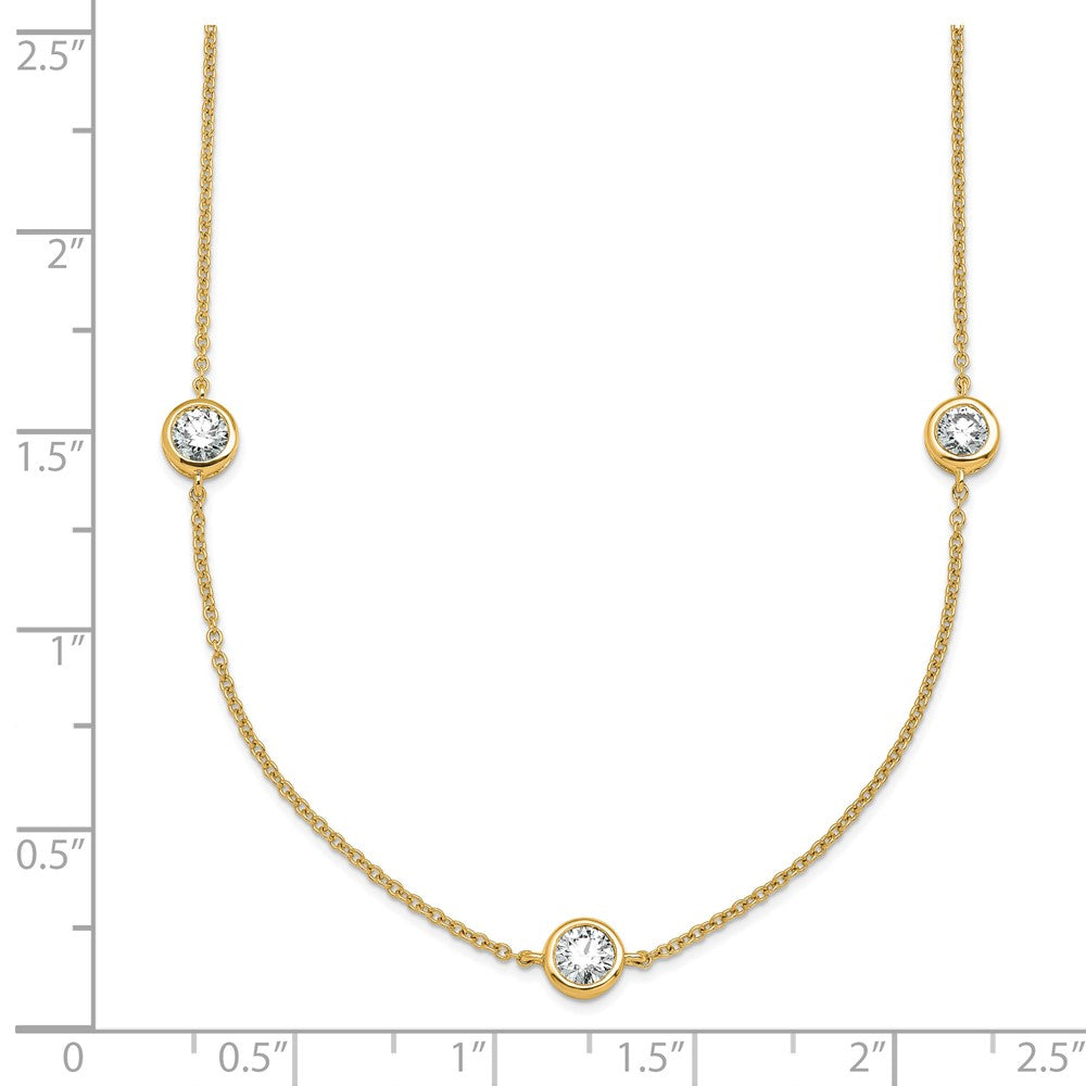 14k 1 3/4ct Lab Grown Diamond VS/SI+ G+ Complete 18in 7 Station Necklace