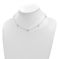 14kw 1 3/4ct Lab Grown Diamond VS/SI+ G+ Complete 18in 7 Station Necklace