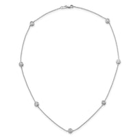 14kw 1 3/4ct Lab Grown Diamond VS/SI+ G+ Complete 18in 7 Station Necklace