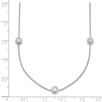 14kw 1 3/4ct Lab Grown Diamond VS/SI+ G+ Complete 18in 7 Station Necklace