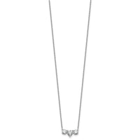 14kw 1 3/8ct Lab Grown Dia VS/SI+ G+ Comp 16in 3 Stone Necklace
