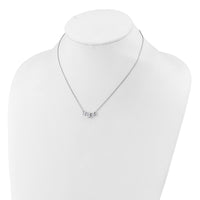 14kw 1 3/8ct Lab Grown Dia VS/SI+ G+ Comp 16in 3 Stone Necklace