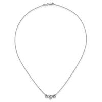 14kw 1 3/8ct Lab Grown Dia VS/SI+ G+ Comp 16in 3 Stone Necklace