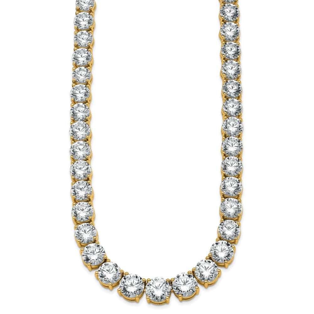 14k 100 3/4ct Lab Grown Diamond VS/SI+ G+ 20in Graduated Tennis Necklace