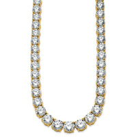 14k 100 3/4ct Lab Grown Diamond VS/SI+ G+ 20in Graduated Tennis Necklace