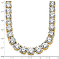 14k 100 3/4ct Lab Grown Diamond VS/SI+ G+ 20in Graduated Tennis Necklace