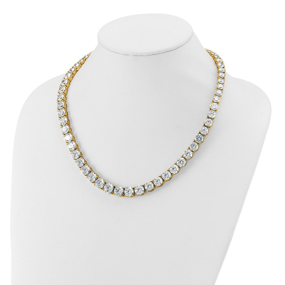 14k 100 3/4ct Lab Grown Diamond VS/SI+ G+ 20in Graduated Tennis Necklace
