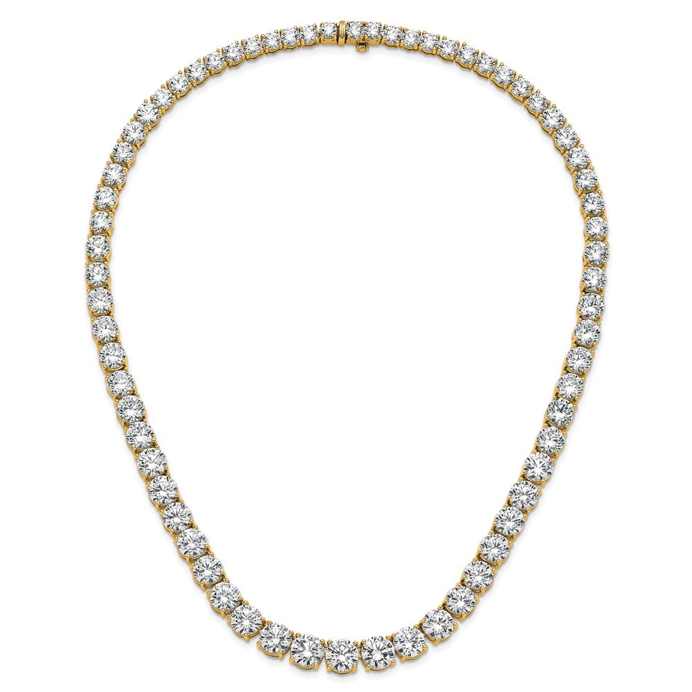 14k 100 3/4ct Lab Grown Diamond VS/SI+ G+ 20in Graduated Tennis Necklace