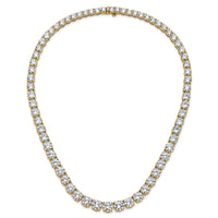 14k 100 3/4ct Lab Grown Diamond VS/SI+ G+ 20in Graduated Tennis Necklace