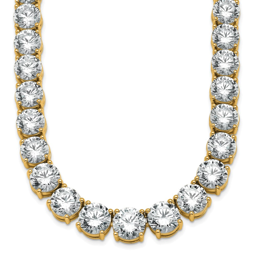 14k 100 3/4ct Lab Grown Diamond VS/SI+ G+ 20in Graduated Tennis Necklace