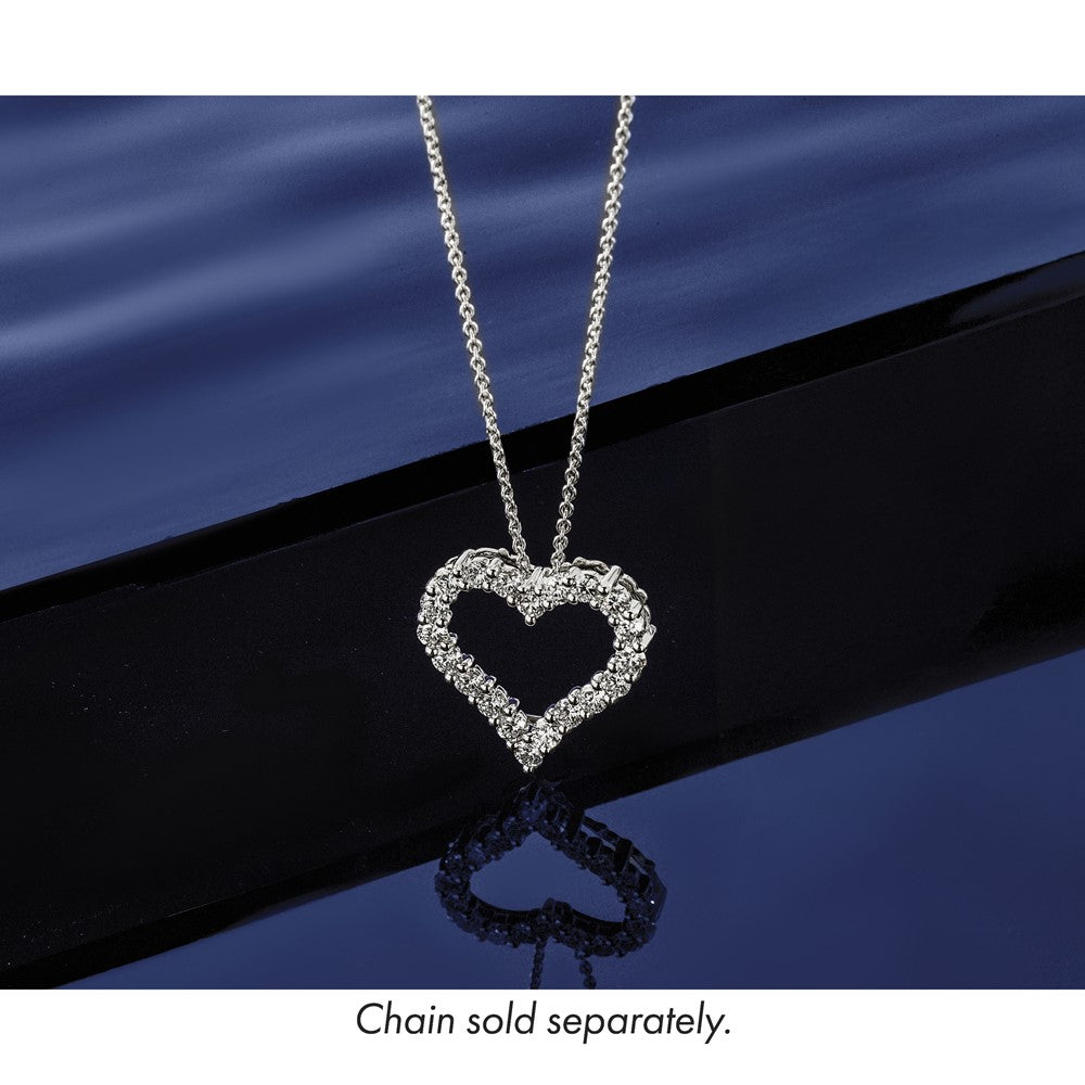 14kw 1ct Lab Grown Diamond VS/SI+ G+ Complete 18in Heart Necklace