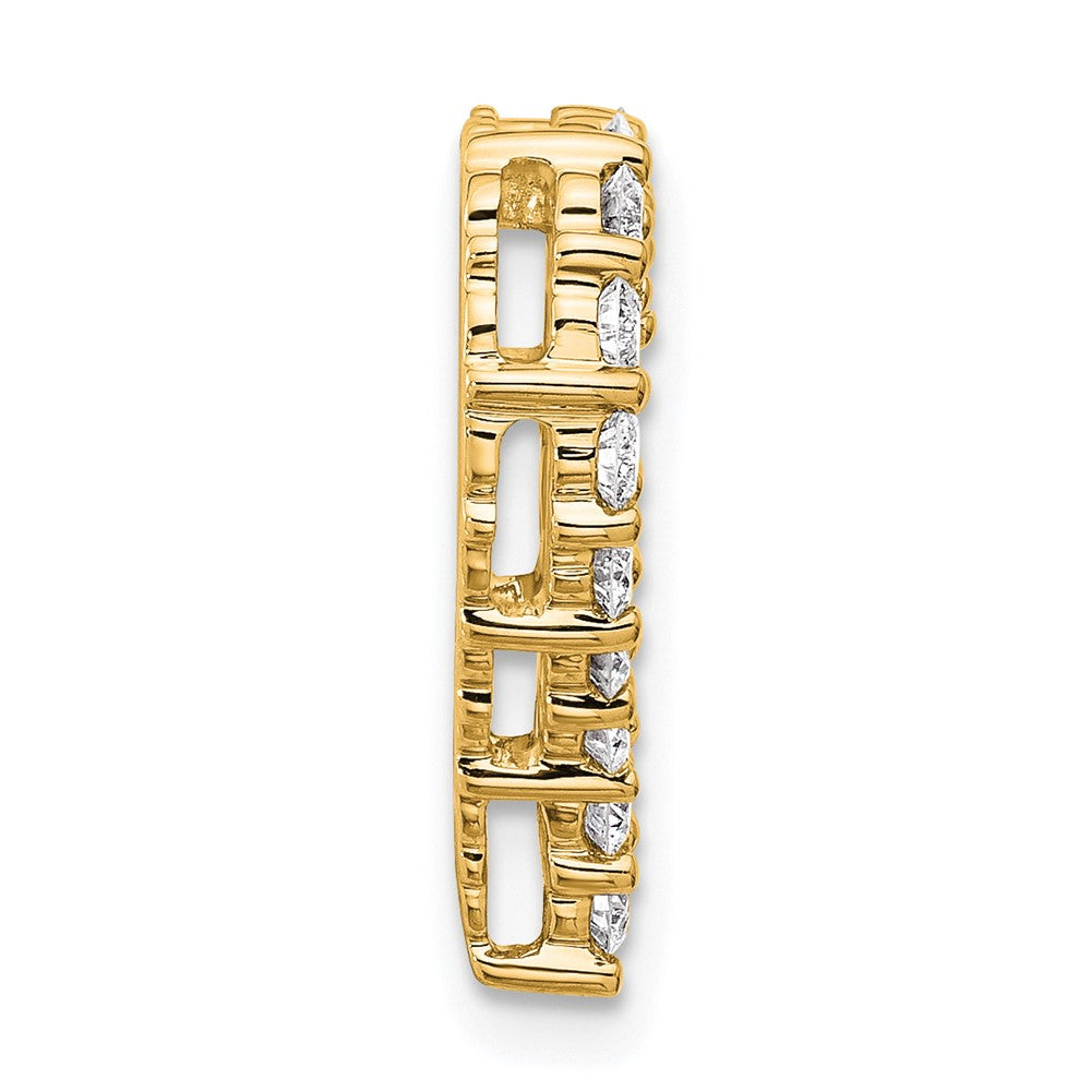 14k 1ct Lab Grown Diamond VS+ F+ Comp Heart Chain Slide