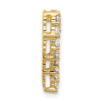 14k 1ct Lab Grown Diamond VS+ F+ Comp Heart Chain Slide