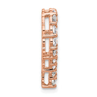 14k Rose Gold 1 1/2ct Lab Grown Diamond VS/SI+ G+ Comp Heart Chain Slide