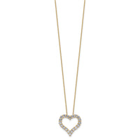 14k 1 1/2ct Lab Grown Diamond VS/SI+ G+ Complete 18in Heart Necklace