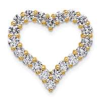 14k 1 1/2ct Lab Grown Diamond VS/SI+ G+ Comp Heart Chain Slide