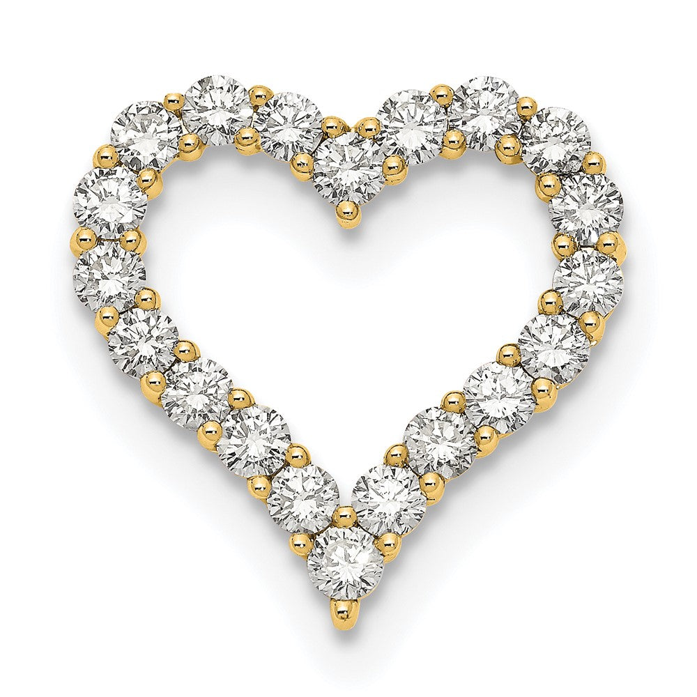 14k 2ct Lab Grown Diamond VS+ F+ Comp Heart Chain Slide