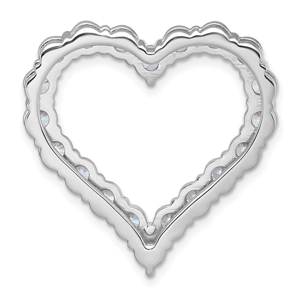 14kw 4ct Lab Grown Diamond VS+ F+ Complete 18in Heart Necklace