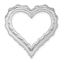 14kw 4ct Lab Grown Diamond VS+ F+ Complete 18in Heart Necklace
