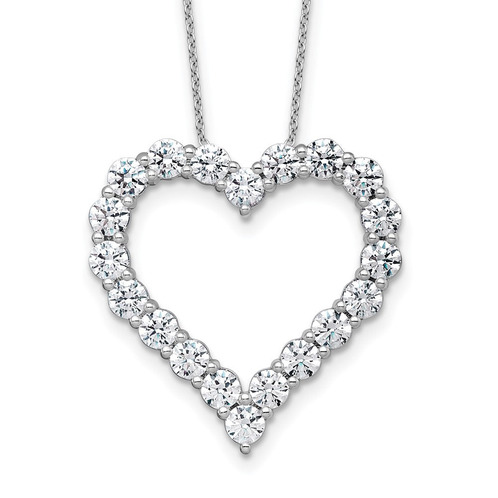 14kw 4ct Lab Grown Diamond VS+ F+ Complete 18in Heart Necklace