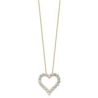 14k 4ct Lab Grown Diamond VS+ F+ Complete 18in Heart Necklace