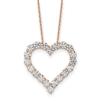 14kr 3ct Lab Grown Diamond VS/SI+ G+ Complete 18in Heart Necklace