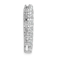 14k White Gold 3ct Lab Grown Diamond VS/SI+ G+ Comp Heart Chain Slide
