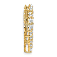14k 3ct Lab Grown Diamond VS+ F+ Comp Heart Chain Slide