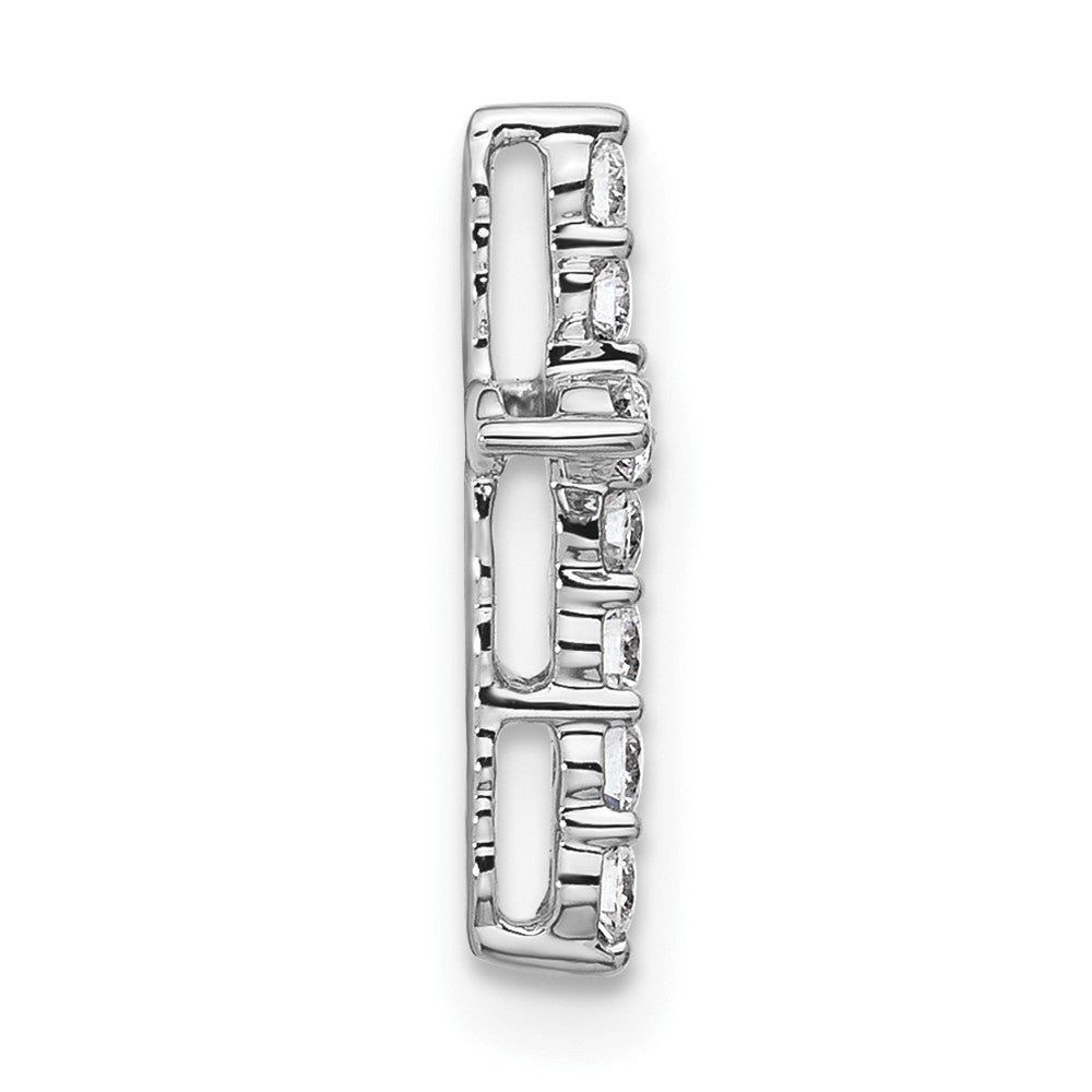 14kw 1/5ct Lab Grown Diamond VS+ F+ Comp Cross Chain Slide Pendant
