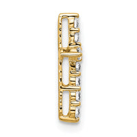 14k 1/5ct Lab Grown Diamond VS/SI+ G+ Comp Cross Chain Slide Pendant