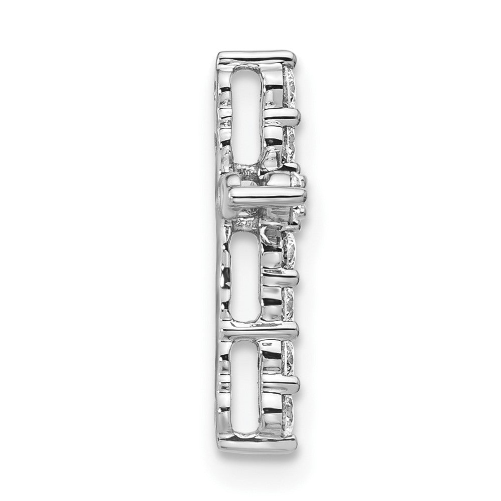 14kw 1/3ct Lab Grown Diamond VS/SI+ G+ Comp Cross Chain Slide Pendant