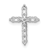 14kw 1/3ct Lab Grown Diamond VS/SI+ G+ Comp Cross Chain Slide Pendant