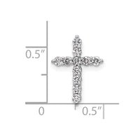 14kw 1/3ct Lab Grown Diamond VS/SI+ G+ Comp Cross Chain Slide Pendant