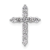 14kw 1/3ct Lab Grown Diamond VS/SI+ G+ Comp Cross Chain Slide Pendant