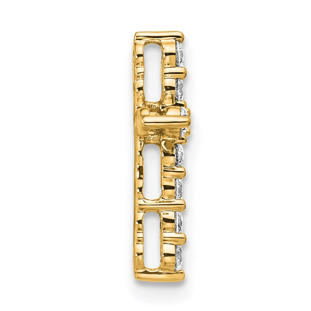 14k 1/3ct Lab Grown Diamond VS/SI+ G+ Comp Cross Chain Slide Pendant