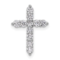 14kw 1/2ct Lab Grown Diamond VS+ F+ Comp Cross Chain Slide Pendant