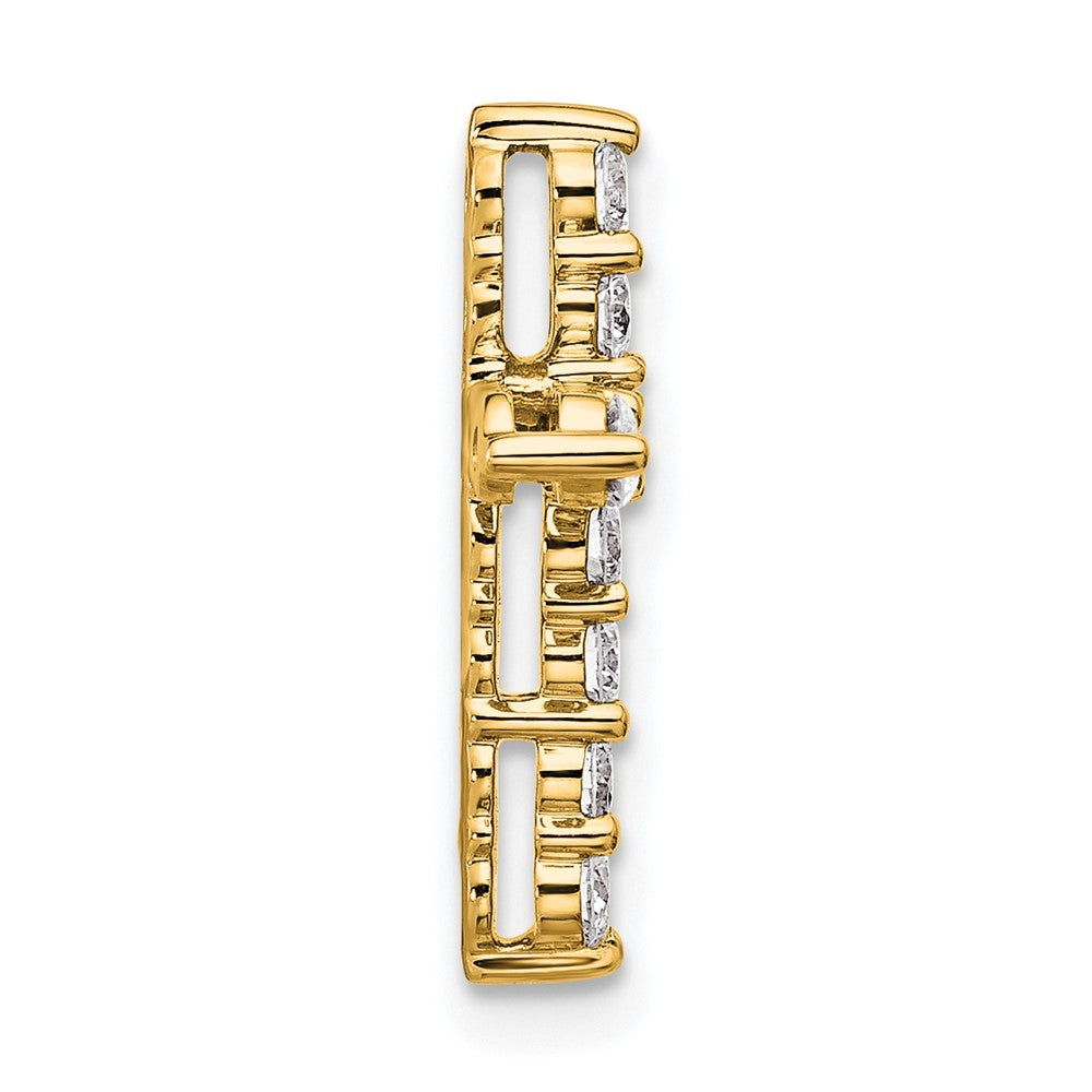 14k 1/2ct Lab Grown Diamond VS/SI+ G+ Comp Cross Chain Slide Pendant