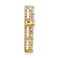 14k 1/2ct Lab Grown Diamond VS+ F+ Comp Cross Chain Slide Pendant
