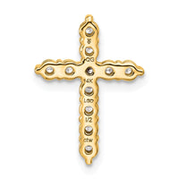 14k 1/2ct Lab Grown Diamond VS/SI+ G+ Comp Cross Chain Slide Pendant