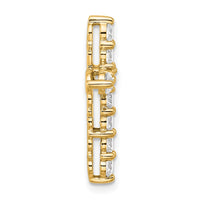 14k 1ct Lab Grown Diamond VS+ F+ Comp Cross Chain Slide Pendant